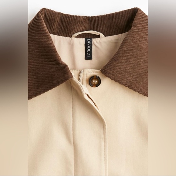 H&M Long Canvas Twill Chore Barn Jacket Tan Brown size XL - Picture 7 of 11